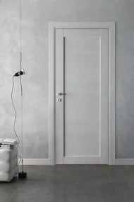 Porta tamburata battente Malmo acero L 70 x H 210 cm reversibile