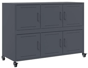 Credenza antracite 100,5x39x72 cm in acciaio laminato a freddo