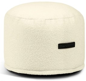 Puof a sacco color crema con rivestimento in bouclé Mini – SLOWDOWN