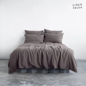 Biancheria da letto grigio scuro per letto matrimoniale 200x200 cm Dark Grey - Linen Tales