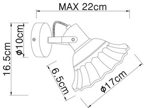 Globo 54050-1 - Faretto da muro JOWITA 1xE27/40W/230V