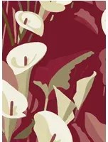 Florale Tapete Arum von Elitis - Rot/ Beige