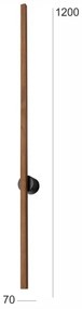 Brilagi - Applique a LED WOODY LINE LED/12W/230V 120 cm quercia ciliegio