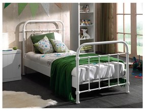 Letto per bambini in metallo bianco , 90 x 200 cm New York - Vipack