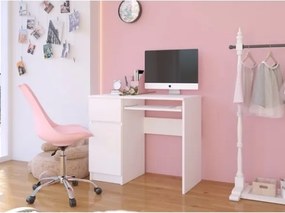 Scrivania 90x50 Con Anta E Cassetto Laterali A Sinistra Artika Bianca