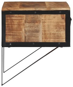 Comodino 40x35x40 cm in legno massello di mango