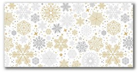 Foto quadro su tela Fiocchi di neve invernali di Natale 100x50 cm