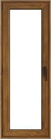 Finestra in PVC effetto legno rovere dorato L 80 x H 220 cm, 1 anta apertura a sinistra