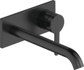 Miscelatore Lavabo A Parete Monocomando Bocca 225 Mm senza corpo incasso Nero Opaco C1 Duravit