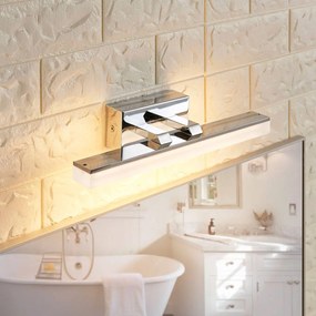 Lucande Applique LED per il bagno Julie, 32 cm, cromo, metallo, IP44