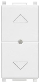 Interruttore unipolare comando tapparella connesso IoT bianco Plana smart VIMAR bianco