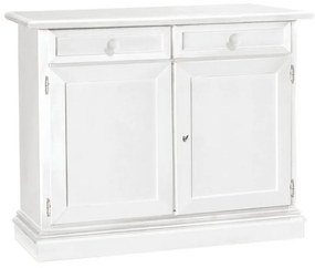 Credenza in legno bianco 2 porte 105&#215;42 cm