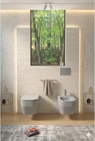 Vaso WC sospeso OLYMPIA CERAMICA tuttoevo, sedile incluso P 36 x L 53 cm ghiaccio opaco