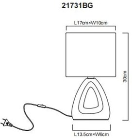 Globo 21731BG - Lampada da tavolo  TRIANGLE 1xE14/40W/230V verde