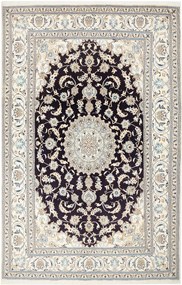 Nain Tappeto 180x300 Blu (Iran) Annodato A Mano
