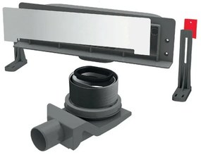 Scarico doccia a parete 35 cm con cover acciaio inox cromato e scarico incluso