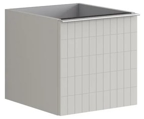 Struttura semi colonna da bagno Pixel 1 cassetto laccato opaco grigio pastello L 40 x H 40 x P 45.5 cm