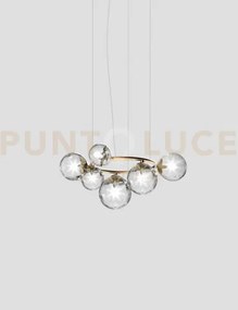 Puppet ring sospensione 7a cristallo trasparente oro satinato 7 luc...