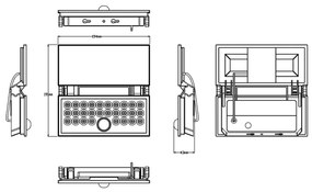 Top Light - Proiettore solare da parete a LED HELEON PRO LED/8W/3,7V IP65 4000K