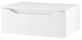 Cassetto bagno sospeso GIGLIO 80 cm in nobilitato Bianco Lucido