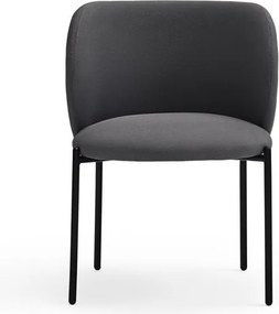 Set di sedie da pranzo grigio scuro in imbottito 2 pz Mogi – Teulat