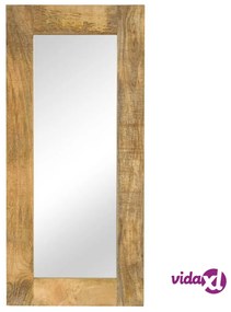 vidaXL Specchio in Legno Massello di Mango 50x110 cm