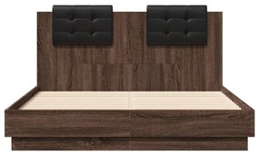 Giroletto testiera rovere marrone 135x190 cm legno multistrato