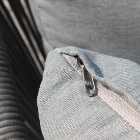 URANUS - salotto da giardino in alluminio e corda con cuscini