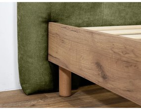 Letto matrimoniale imbottito verde rete inclusa 180x200 cm Kumo - Bobochic Paris