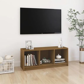 Mobile porta tv marrone miele 104x33x41 cm in legno di pino