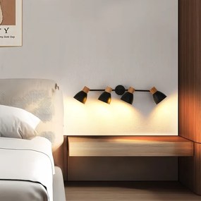 Brilagi - Plafoniera con 4 faretti ODENSE 4xE14/10W/230V in legno di caucciù/nero