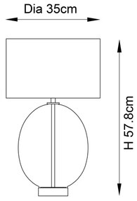 Endon 99292 - Lampada da tavolo dimmerabile KELDA 1xE27/10W/230V crema/oro