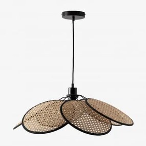 Lampada Da Soffitto Okai Pure Black&natural & Ø60 Cm - Sklum