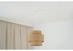 Brilagi - Lampadario a sospensione con filo SPACE YUTE 1xE27/15W/230V diametro 25 cm beige/bianco