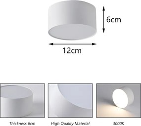 Brilagi - Plafoniera da soffitto per bagno a LED FORIS LED/14W/230V Ø 12 cm bianca IP44