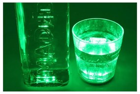 2 PZ Luce Led Sottobottiglia Sotto Bicchiere Colore Verde Green Decorazione Festa Cerimonia Matrimonio