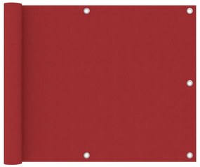 Paravento Da Balcone Rosso 75x500 Cm İn Tessuto Oxford /