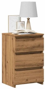 Comodino Rovere Artigianale 40x35x62,5 Cm İn Legno Multistrato /
