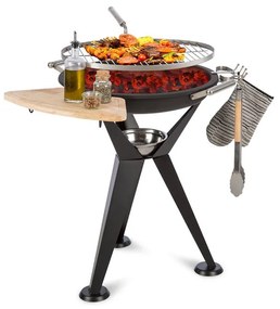 blumfeldt Caruso braciere 2 in 1 Ø58cm girevole Ø55cm barbecue nero