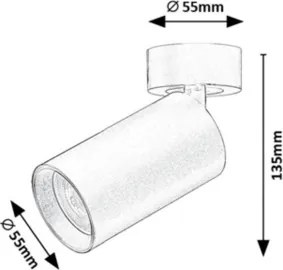 Rabalux 73085 - Faretto YORLI 1xGU10/7W/230V bianco