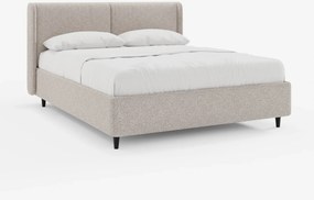 VALKIRIA letto di design con vano contenitore e testiera avvolgente - 2 cuscini imbottiti e tessuto Oeko-Tex®
