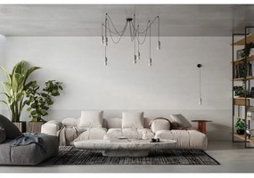 Sollux  SL.1162 - Lampadario a sospensione con filo NESO 7xE27/15W/230V ragno calcestruzzo