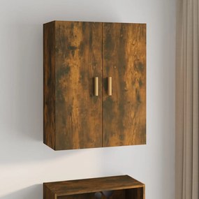 Armadietto Pensile a Parete Rovere Fumo 69,5x34x90 cm