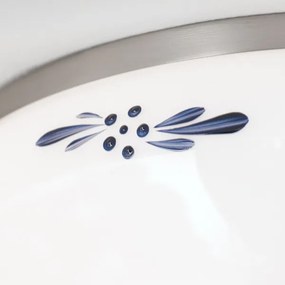 Orion DL 7-673- Plafoniera LANDHAUS 2xE27/60W/230V diametro 28 cm mm cromo/bianco