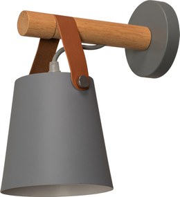 Lampada Da Muro Da Parete Metallico Con Cintura Grigio APP468-1W GREY