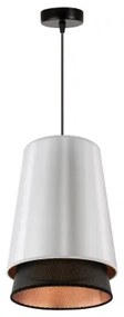 Duolla - Lampadario a sospensione con filo BELL SHINY 1xE27/15W/230V diametro 25 cm argento/nero