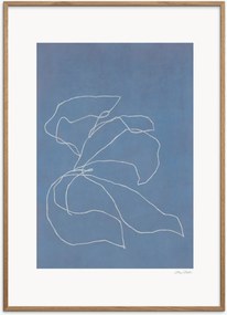 Poster incorniciato in legno di quercia Iris in the Wind