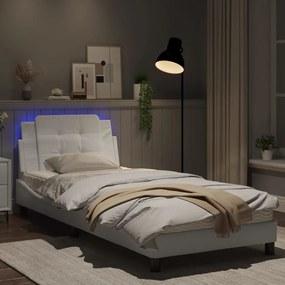 Giroletto con luci led bianco 90x200 cm in similpelle