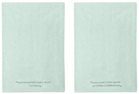 Set 2 strofinacci 45x65 cm verde con scritta