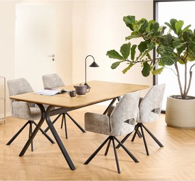 Tavolo da pranzo con piano effetto rovere 100x200 cm Bristol – Actona